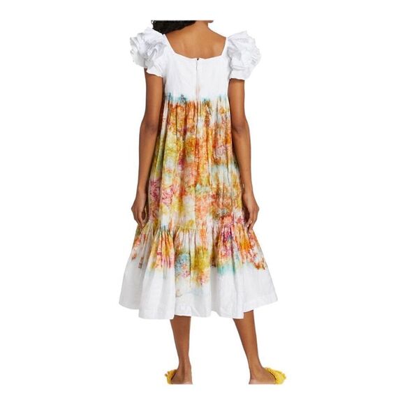 BUSAYO FOLAKE printed Ruffle Dress Size Medium NWT - Picture 3 of 8